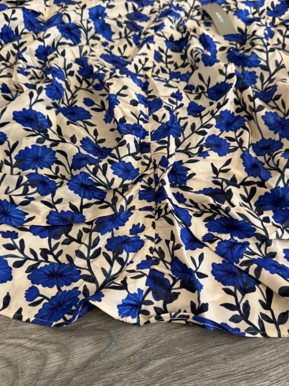 NWT J. Crew Blue Floral Veranda Puff Sleeves Size 14